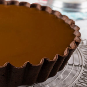 Torta de Chocolate e Caramelo com Sal
