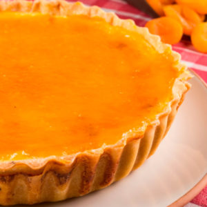 Quiche de brie com damasco