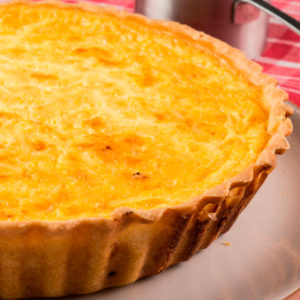 Quiche de três queijos