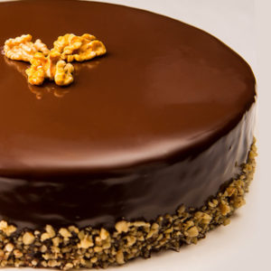 Torta de Nozes com Chocolate