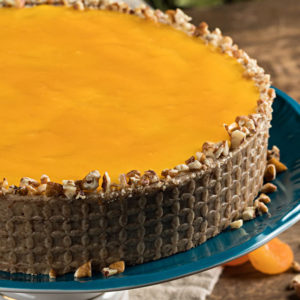 Torta de chocolate com damasco